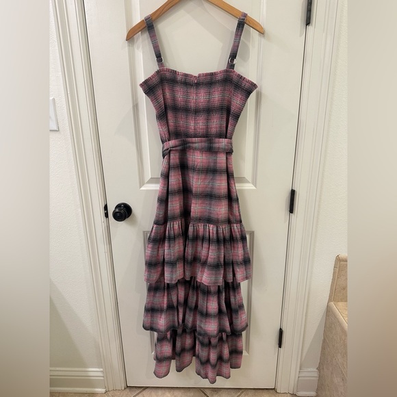 Likely Paretti Plaid Smock Cotton Sundress Pink Multi Size 12 - Picture 12 of 15